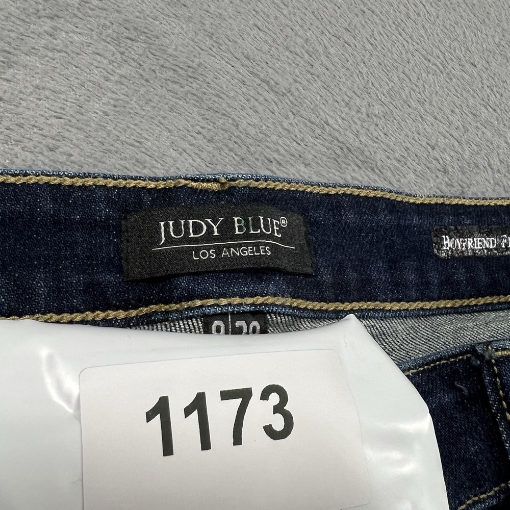 Judy Blue Jeans Womens 29 Boyfriend Dark Wash Mid Rise Stretch Denim - Picture 10 of 10